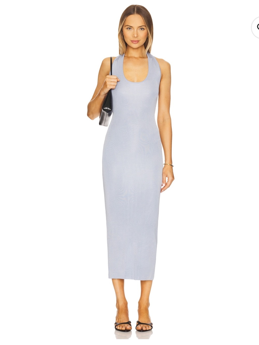 NEW L'Academie Camryn Sleeveless Midi Dress in Light Blue